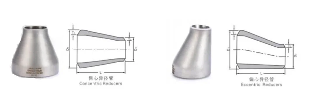 ASTM A234 WPC เครื่องลดเหล็กอ่อน Sch80 สีดํา 0
